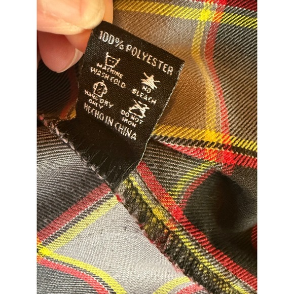 Dixxon Flannel Co Hatebreed Under The Knife Plaid Shirt Mens Grey Red Black - Picture 12 of 16